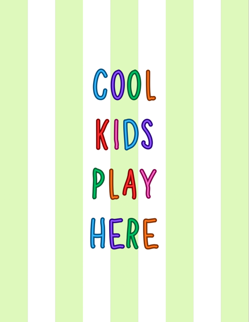 Cool Kids Play Here (print)