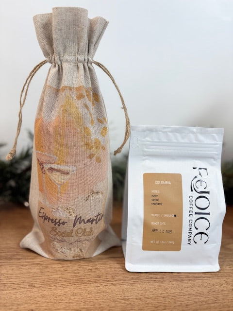 Espresso Martini Linen Wine Bag