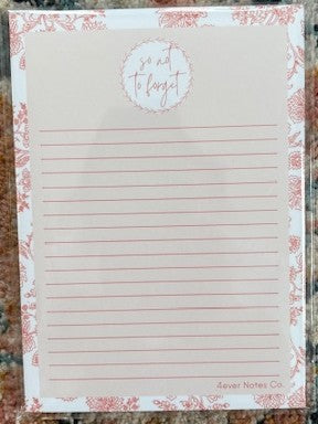 "So Not to Forget" notepad