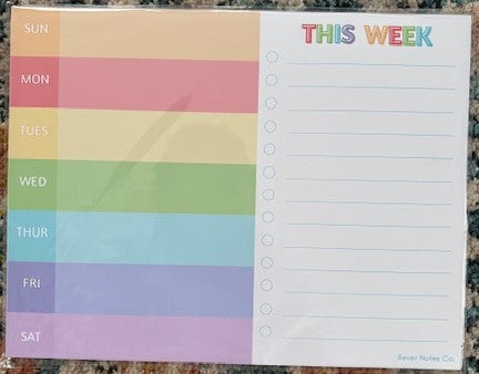 "This Week" notepad