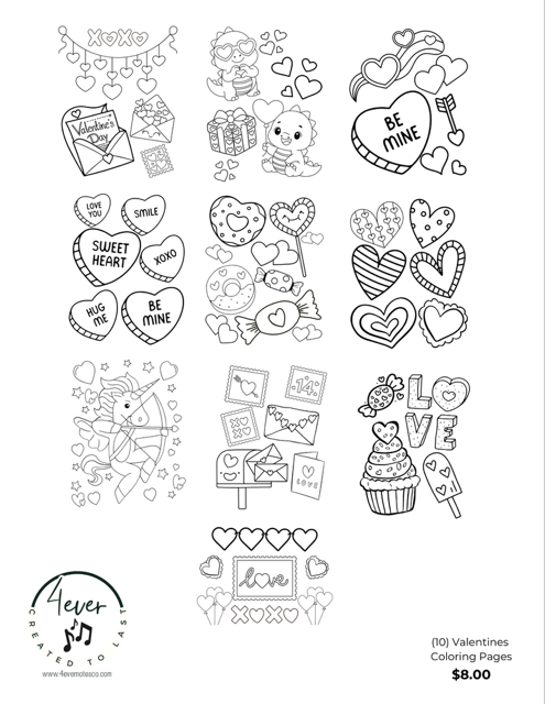 Valentines Kids Coloring Pages