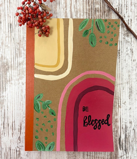 "Be Blessed" Journal-hand painted