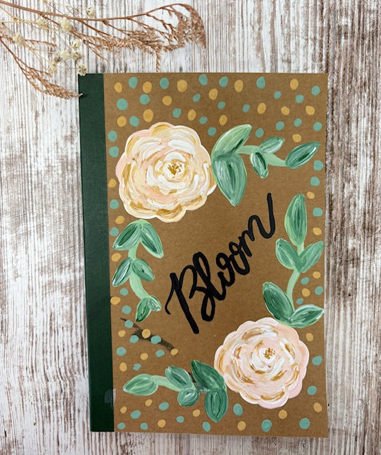 "Bloom" Journal-hand painted