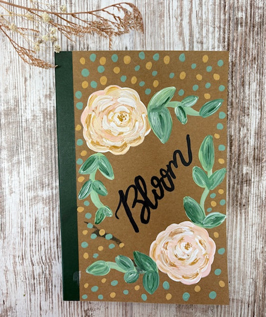 "Bloom" Journal-hand painted