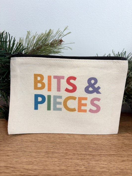 Bits & Pieces Canvas Zipper Pouch