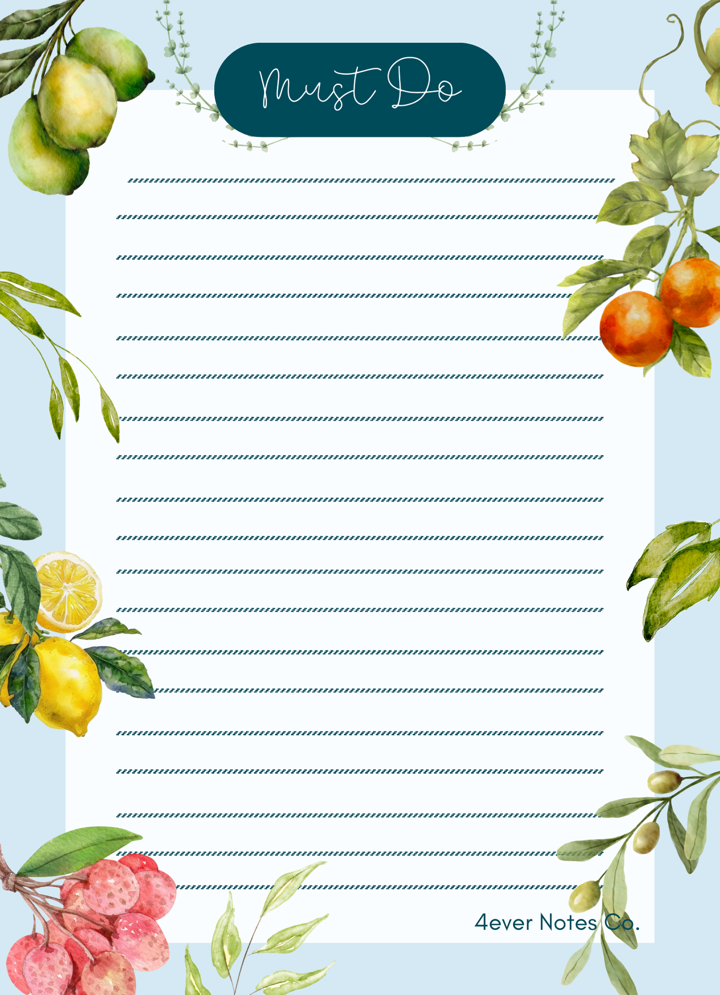 "Must Do" notepad