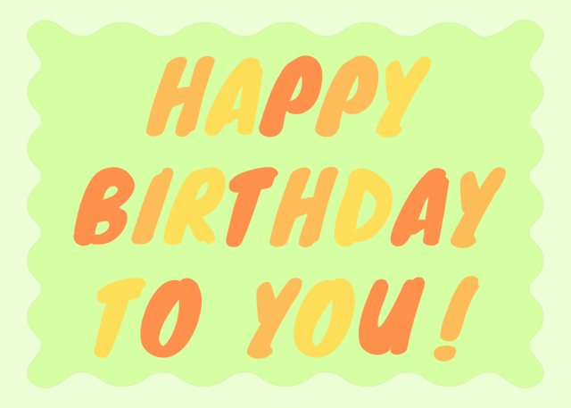 Happy Birthday (green)